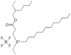 CAS 登录号：57876-06-9， 十二烷基乙基[3-[(2-乙基己基)氧基]-3-氧代丙基]锍四氟硼酸盐