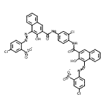 CAS 登录号：57972-00-6， N,N'-(2-氯-1,4-亚苯基)二{4-[(4-氯-2-硝基苯基)偶氮]-3-羟基-2-萘甲酰胺}