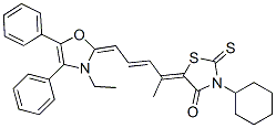 CAS#: 58090-15-6， 3-Cyclohexyl-5-[4-(3-Ethyl-4,5-Diphenyloxazol-2(3H)-Ylidene)-1-Methylbut-2-Enylidene]-2-Thioxothiazolidin-4-One