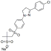 CAS 登录号：58370-37-9， 1-[[4-[3-(4-氯苯基)-4,5-二氢-1H-吡唑-1-基]苯基]磺酰基]-2-甲基丙烷-2-磺酸钠