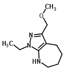 CAS 登录号：583811-73-8， 1-乙基-3-(甲氧基甲基)-1,4,5,6,7,8-六氢吡唑并[3,4-b]氮杂卓