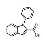 结构式 CAS# 58386-33-7, 1-苯基-1H-吲哚-2-羧酸