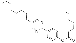CAS 登录号：58415-91-1， 4-(5-辛基-2-嘧啶基)苯基庚酸酯