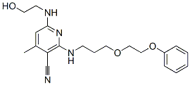 CAS 登录号：58444-23-8， 6-[(2-羟基乙基)氨基]-4-甲基-2-[[3-(2-苯氧基乙氧基)丙基]氨基]烟腈