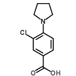 CAS#: 585517-09-5， 3-Chloro-4-(1-Pyrrolidinyl)Benzoic Acid