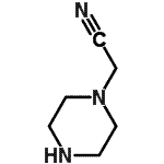 结构式 CAS# 58619-56-0, 1-哌嗪基乙腈