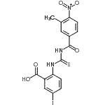CAS 登录号：586391-71-1， 5-碘-2-{[(3-甲基-4-硝基苯甲酰)硫代氨基甲酰]氨基}苯甲酸