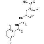 CAS#: 586392-51-0， 5-{[(5-Bromo-2-Chlorobenzoyl)Carbamothioyl]Amino}-2-Chlorobenzoic Acid
