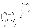 CAS#: 588674-15-1， (3-Chloro-4-Fluoro-1-Benzothiophen-2-Yl)(2,6-Dimethyl-4-Morpholinyl)Methanone
