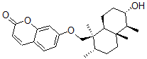 CAS 登录号：58939-88-1， rel-7-[[(1R,2S,4aR,5S,6S,8aS)-十氢-6-羟基-1,2,4a,5-四甲基-1-萘基]甲氧基]-2H-1-苯并吡喃-2-酮