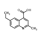 结构式 CAS# 590376-60-6, 6-乙基-2-甲基-4-喹啉羧酸