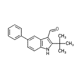 CAS#: 590392-05-5， 2-(2-Methyl-2-Propanyl)-5-Phenyl-1H-Indole-3-Carbaldehyde