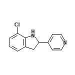 CAS 登录号：591758-88-2， 7-氯-2-(4-吡啶基)吲哚啉