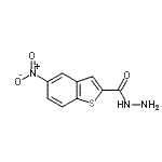 结构式 CAS# 591761-80-7, 5-硝基-1-苯并噻吩-2-甲酰肼