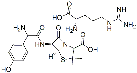 CAS 登录号：59261-05-1， L-精氨酸 [2S-[2alpha,5alpha,6beta(S*)]]-6-[氨基(4-羟基苯基)乙酰氨基]-3,3-二甲基-7-氧代-4-硫杂-1-氮杂双环[3.2.0]庚烷-2-羧酸盐