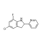 CAS 登录号：593234-01-6， 5-氯-7-氟-2-(2-吡啶基)吲哚啉