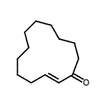 CAS 登录号：59454-32-9， (2E)-2-环十三烷并烯-1-酮
