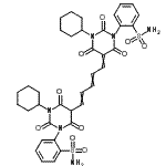 CAS 登录号：59651-54-6， 2-[3-环己基-5-{5-[1-环己基-2,4,6-三氧代-3-(2-氨基磺酰基苯基)二氢-5(2H,4H)-嘧啶基亚基]-1,3-戊二烯-1-基}-2,4,6-三氧代四氢-1(2H)-嘧啶基]苯磺酰胺