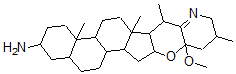 CAS 登录号：59957-97-0， (25beta)-16alpha,23-环氧-23-甲氧基-16,28-开环-5alpha-茄啶-22(28)-烯-3beta-胺