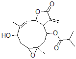 CAS 登录号：59979-58-7， (1aR-(1aR*,35*,4Z,5aR*,8aR*,9R*,10aR*))-2-甲基-丙酸 1a,2,3,5a,7,8,8a,9,10,10alpha-十氢-3-羟基-4,10alpha-二甲基-8-亚甲基-7-氧代环氧乙烷并(5,6)环癸(1,2-b)呋喃-9-基酯