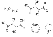 结构式 CAS# 6019-06-3, 烟碱二酒石酸盐二水合物