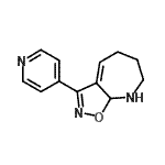 CAS#: 602269-09-0， 3-(4-Pyridinyl)-6,7,8,8a-tetrahydro-5H-[1,2]oxazolo[5,4-b]azepine