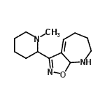 CAS#: 602269-26-1， 3-(1-Methyl-2-piperidinyl)-6,7,8,8a-tetrahydro-5H-[1,2]oxazolo[5,4-b]azepine