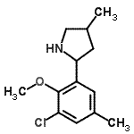 CAS 登录号：603068-55-9， 2-(3-氯-2-甲氧基-5-甲基苯基)-4-甲基吡咯烷