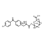 CAS 登录号：60318-63-0， 1-O-{2-[4-(4-氯苯甲酰基)苯氧基]-2-甲基丙烷酰基}吡喃己糖酸