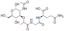 CAS#: 60355-77-3， N-Acetyl-Demethylmuramyl-Alanyl-Isoglutamine