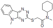 CAS 登录号：603946-11-8， N-环己基-N-甲基-2-[(5-甲基-5H-1,2,4-三嗪并[5,6-b]吲哚-3-基)硫代]-乙酰胺