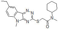 CAS 登录号：603946-73-2， N-环己基-2-[(8-乙基-5-甲基-5H-1,2,4-三嗪并[5,6-b]吲哚-3-基)硫代]-N-甲基-乙酰胺