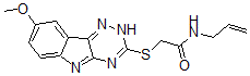 CAS 登录号：603947-43-9， 2-[(8-甲氧基-2H-1,2,4-三嗪并[5,6-b]吲哚-3-基)硫代]-N-烯丙基-乙酰胺