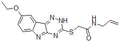 CAS 登录号：603947-67-7， 2-[(8-乙氧基-2H-1,2,4-三嗪并[5,6-b]吲哚-3-基)硫代]-N-烯丙基-乙酰胺