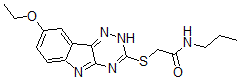 CAS 登录号：603947-70-2， 2-[(8-乙氧基-2H-1,2,4-三嗪并[5,6-b]吲哚-3-基)硫代]-N-丙基-乙酰胺