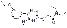 CAS 登录号：603947-75-7， 2-[(8-乙氧基-5-甲基-5H-1,2,4-三嗪并[5,6-b]吲哚-3-基)硫代]-N,N-二乙基-乙酰胺