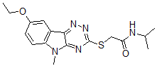 CAS 登录号：603947-84-8， 2-[(8-乙氧基-5-甲基-5H-1,2,4-三嗪并[5,6-b]吲哚-3-基)硫代]-N-(异丙基)-乙酰胺