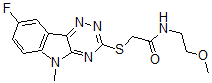 CAS#: 603948-21-6， 2-[(8-Fluoro-5-Methyl-5H-1,2,4-Triazino[5,6-b]Indol-3-Yl)Thio]-N-(2-Methoxyethyl)-Acetamide