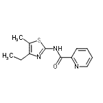 CAS 登录号：603955-36-8， N-(4-乙基-5-甲基-1,3-噻唑-2-基)-2-吡啶甲酰胺
