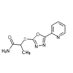 CAS 登录号：604739-85-7， 2-{[5-(2-吡啶基)-1,3,4-恶二唑-2-基]硫基}丙酰胺