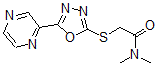 CAS 登录号：604740-38-7， N,N-二甲基-2-[(5-吡嗪基-1,3,4-恶二唑-2-基)硫代]-乙酰胺