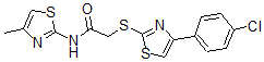 CAS 登录号：606089-20-7， 2-[[4-(4-氯苯基)-噻唑-2-基]硫代]-N-(4-甲基-噻唑-2-基)-乙酰胺