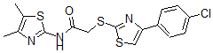 CAS 登录号：606089-21-8， 2-[[4-(4-氯苯基)-噻唑-2-基]硫代]-N-(4,5-二甲基-噻唑-2-基)-乙酰胺