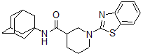 CAS 登录号：606106-92-7， 1-(2-苯并噻唑基)-N-三环[3.3.1.1(3,7)]癸-1-基-3-哌啶甲酰胺