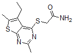 CAS 登录号：606113-40-0， 2-[(5-乙基-2,6-二甲基噻吩并[2,3-d]嘧啶-4-基)硫代]-乙酰胺