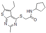 CAS 登录号：606113-41-1， N-环戊基-2-[(5-乙基-2,6-二甲基噻吩并[2,3-d]嘧啶-4-基)硫代]-乙酰胺