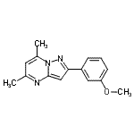 CAS 登录号：606116-35-2， 2-(3-甲氧基苯基)-5,7-二甲基吡唑并[1,5-a]嘧啶
