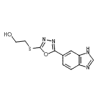 CAS 登录号：606117-02-6， 2-{[5-(1H-苯并咪唑-6-基)-1,3,4-恶二唑-2-基]硫基}乙醇