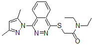 CAS#: 606122-24-1， 2-[[4-(3,5-Dimethyl-1H-Pyrazol-1-Yl)-1-Phthalazinyl]Thio]-N,N-Diethyl-Acetamide