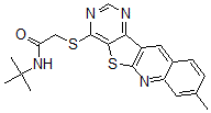 CAS 登录号：606122-55-8， N-叔丁基-2-[(8-甲基嘧啶并[4',5':4,5]噻吩并[2,3-b]喹啉-4-基)硫代]-乙酰胺